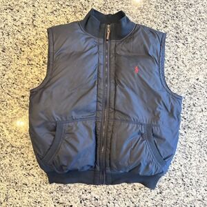 Men's Polo Ralph Lauren Goose Down Puffer Vest Body Warmer Navy Blue  Size L‎